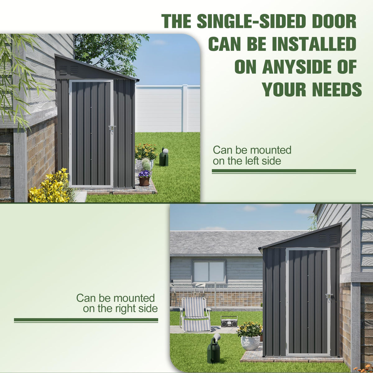 YOPTO sloped roof sheds rainwater efficiently.
