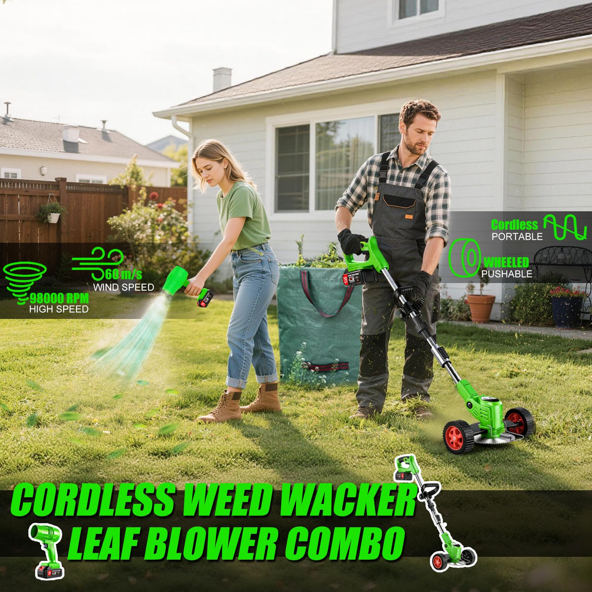 YOPTWX high-velocity leaf blower for quick debris cleanup