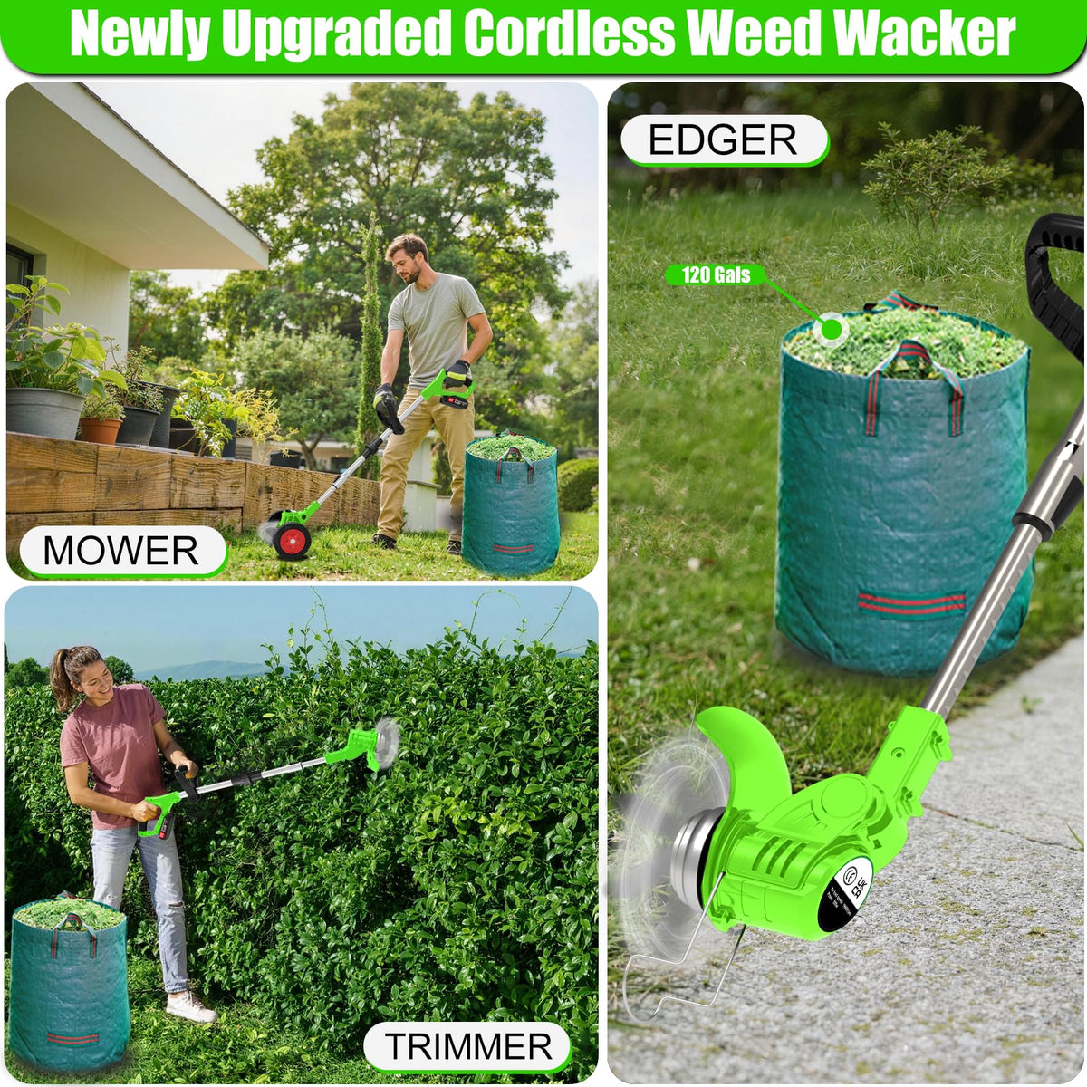YOPTWX weed waste bags included for convenient cleanup