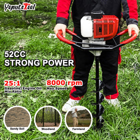 YOPUTETOOL auger bits 6in designed for deep, stable holes