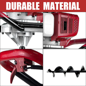 YOPUTETOOL extension rods 30in extend reach for ergonomic digging