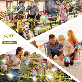 Yorr pinwheels have 9.8-inch blades for bold yard visibility.