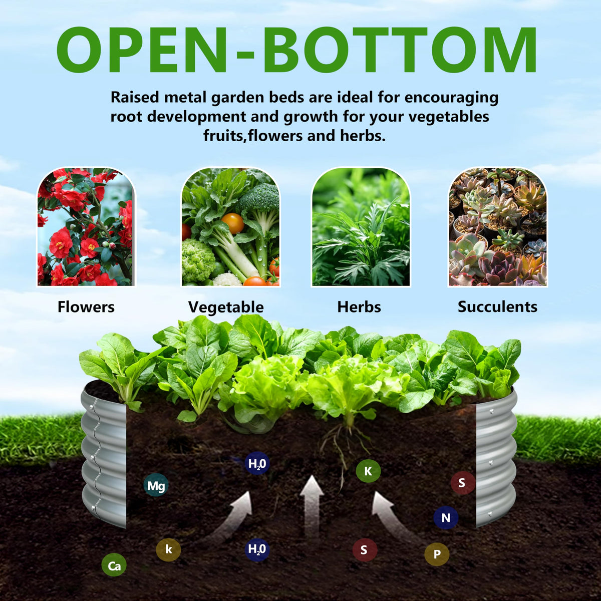 Yortrek bottomless frame improves drainage for healthier plant roots