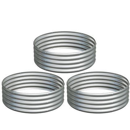 Yortrek galvanized raised bed 3x3x1ft for outdoor vegetable gardening and flowers