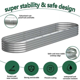 Yortrek galvanized raised bed assembly shows simple setup for quick gardening