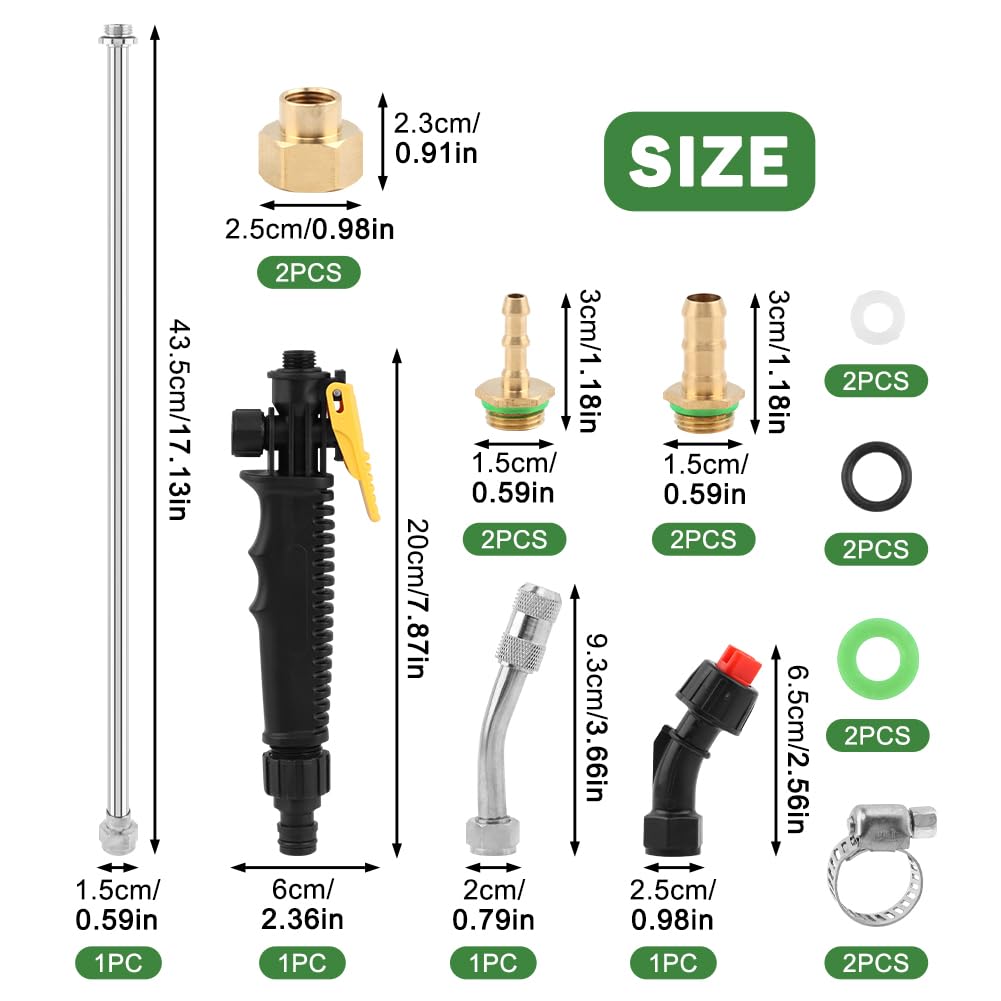 YOSINXU brass barb connection works with multiple hose sizes.