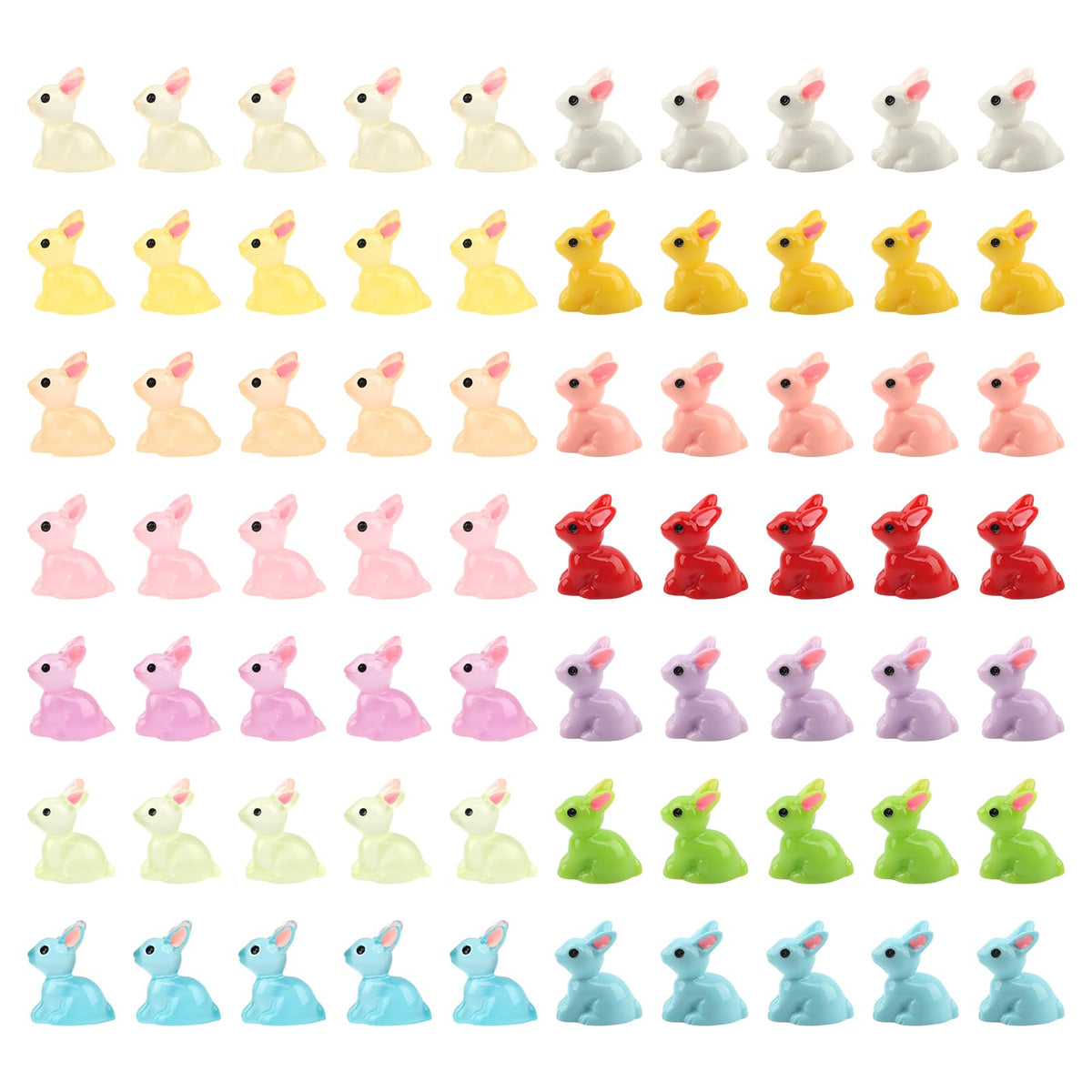 YOSINXU luminous bunny set for garden landscapes and terrariums