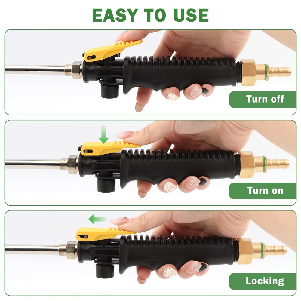 YOSINXU stainless steel nozzle delivers durable, consistent spray.