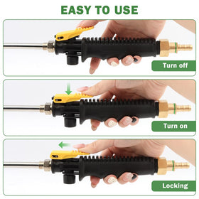YOSINXU stainless steel nozzle delivers durable, consistent spray.