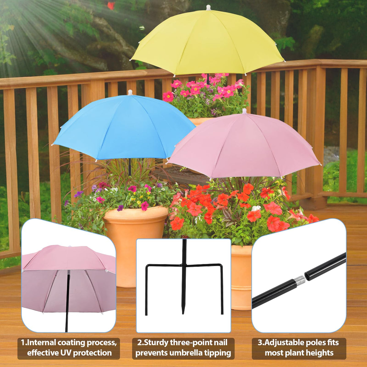 YOSN shade umbrella provides quick, decorative sun protection for patios and balconies.