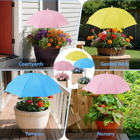 YOSN garden shade adds color while guarding vulnerable plants during hot afternoons.