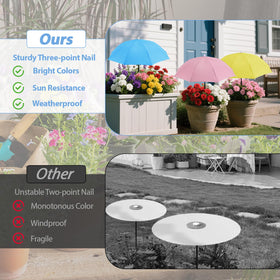 YOSN plant umbrella blocks harsh sun and wind while brightening garden decor.