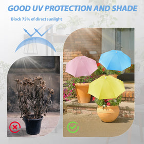 YOSN plant umbrella with stable three-point base protects plants in wind.