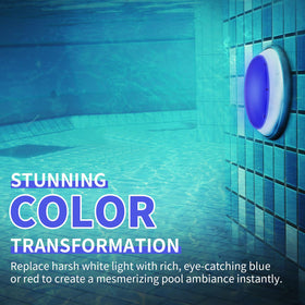 YOSUPV blue light transformation for dramatic pool ambiance