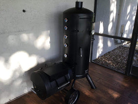 YOTOM charcoal grill temperature gauge helps monitor heat for even searing.