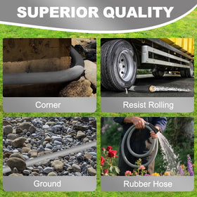 YOTOO 50 ft hose in garden use for watering and cleaning.