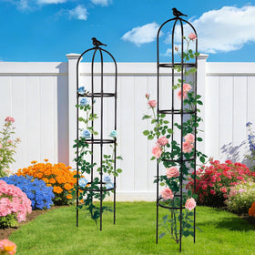 Yotoworth Garden Obelisk Trellis comes in a 2-pack for versatile layouts.