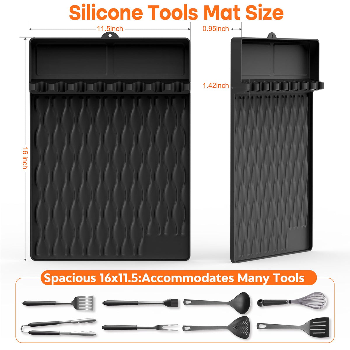 YOUCHENGZHIFAN mat with built-in drip groove catches oils.