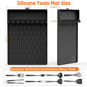 YOUCHENGZHIFAN mat with built-in drip groove catches oils.