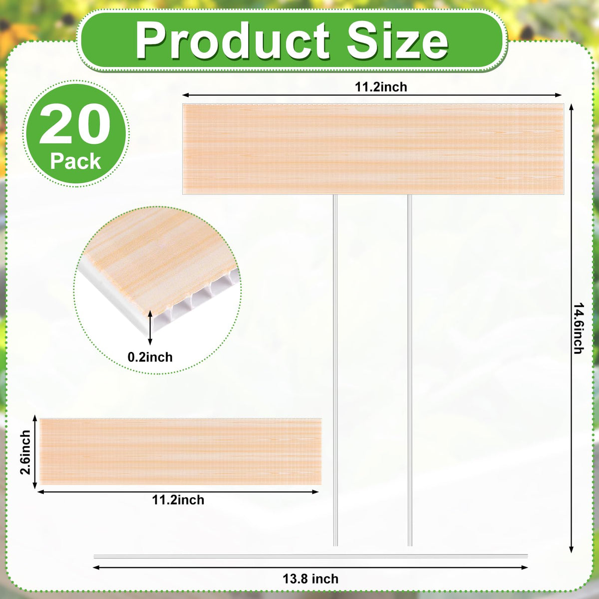 Youdaju jumbo plant label 11x2.6 inches for clear labeling on plants.