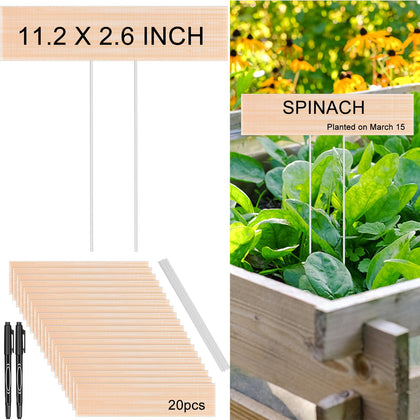 Youdaju jumbo plant label with wood grain pattern for elegant garden organization.