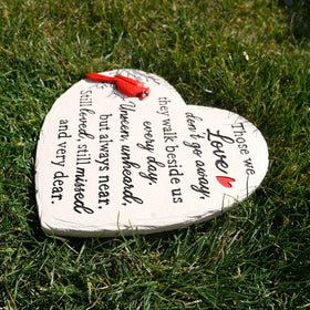 Youdear Memorials resin garden stone; weather resistant and long-lasting.