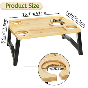 Youeon bamboo-and-iron-legs-build provides stable support for picnics and beach days.