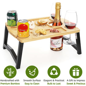 Youeon charcuterie-board-display doubles as a snack tray for gatherings and picnics.