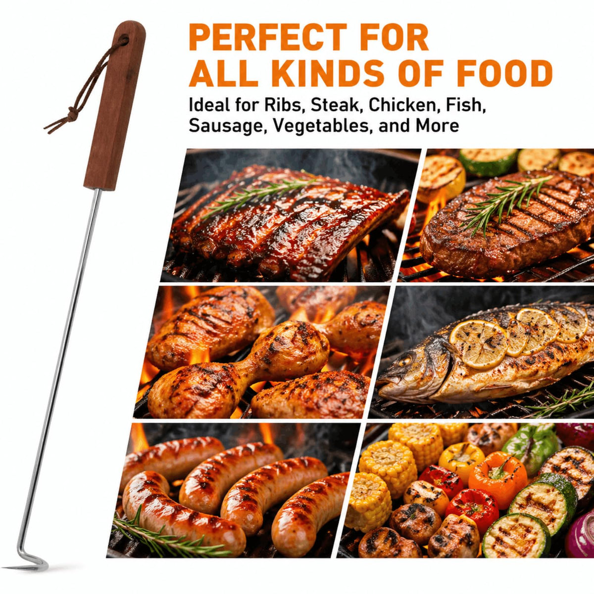 YOUEON durable steel grill tool designed for frequent outdoor use.