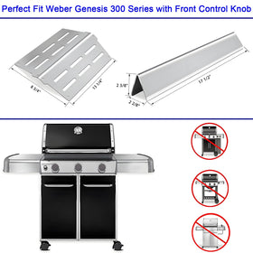 YOUFIRE Genesis heat deflector 13.25 x 8.75 inches, shields burners and reduces flare-ups