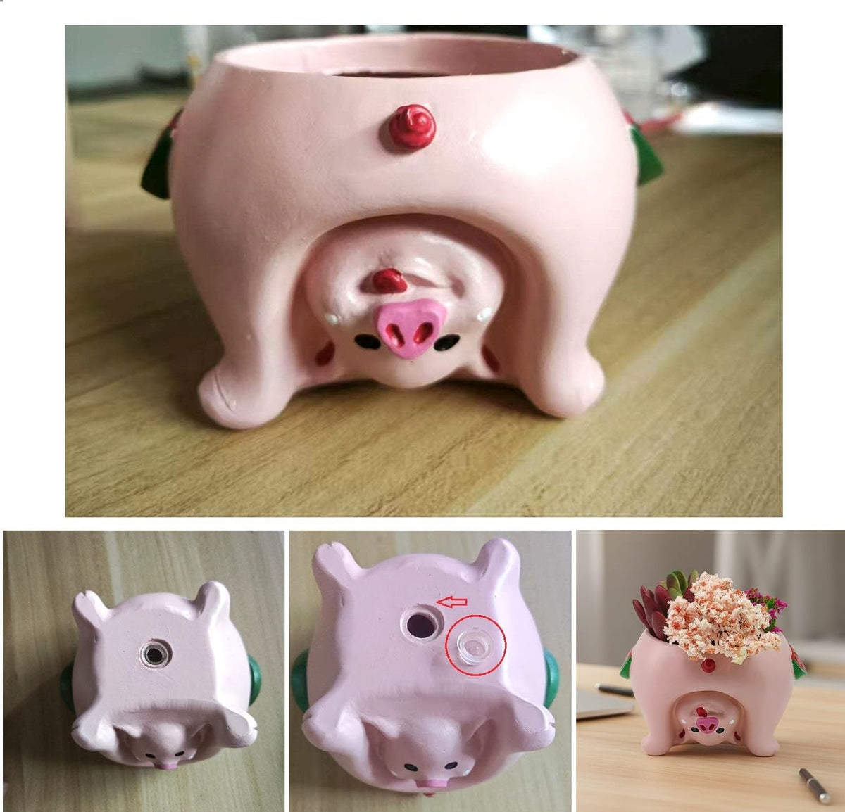 Youfui pig planter makes a charming gift idea for plant lovers.