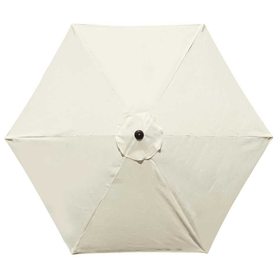 YOUGE OUTDOOR 10ft beige canopy, durable replacement for market umbrellas.