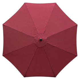 YOUGE OUTDOOR 10ft canopy close-up shows burgundy fabric and colorfast finish for outdoor use