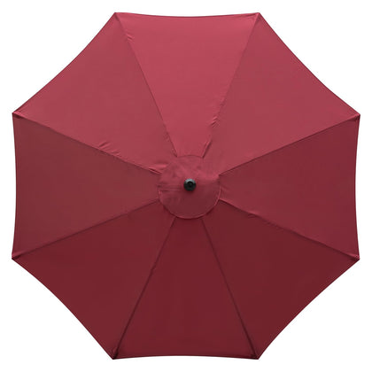 YOUGE OUTDOOR 10ft canopy close-up shows burgundy fabric and colorfast finish for outdoor use