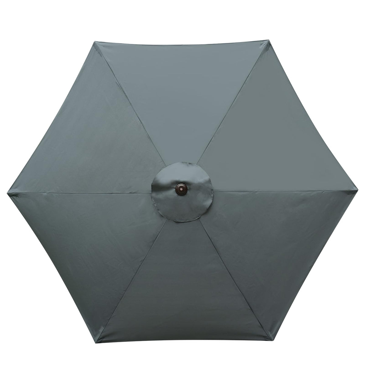 YOUGE OUTDOOR canopy demonstrates universal fit for 6-rib umbrellas, clean gray finish.