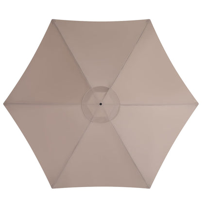 YOUGE OUTDOOR 9ft canopy showing universal fit for 6-rib umbrellas