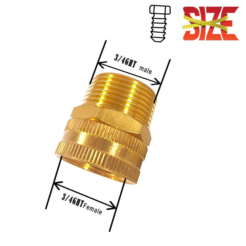 YOUHO brass garden connector close-up highlights durable brass texture for long-lasting garden use.