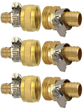 YOUHO brass garden hose adapter connects 1/2-inch tubing to 3/4-inch hose for durability.