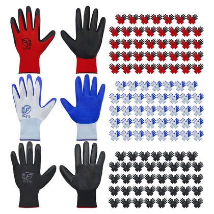 YOUKE OLA bulk gardening gloves in black with nylon-nitrile coating for extended outdoor tasks.