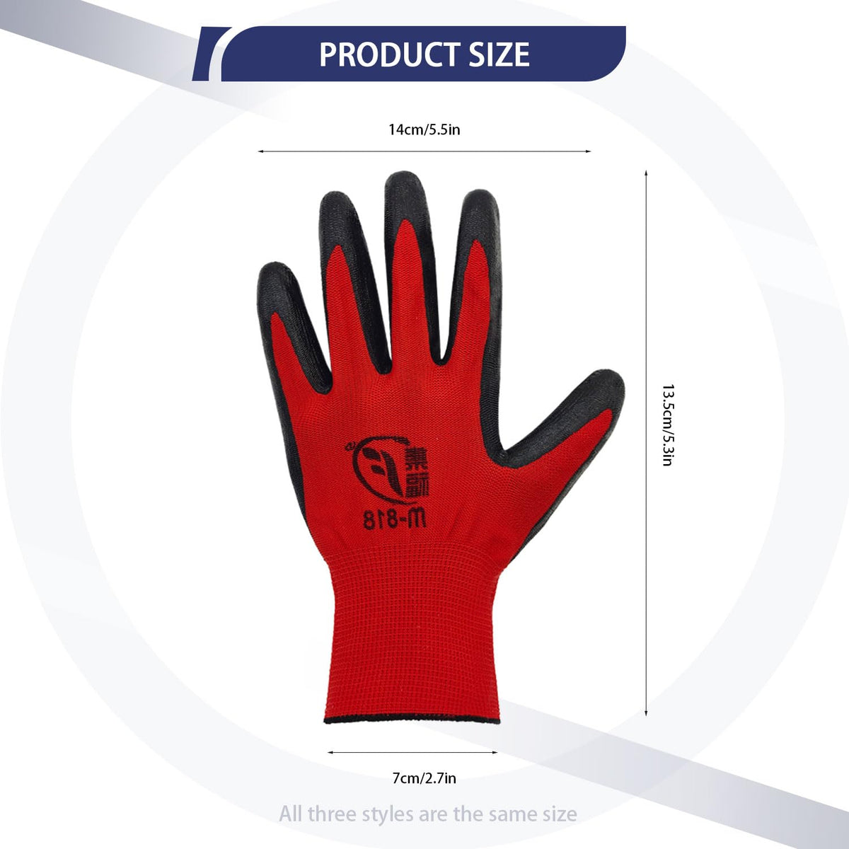 YOUKE OLA red gloves provide enhanced grip for gardening and light construction.
