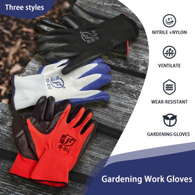 YOUKE OLA nitrile-coated gloves offer palm grip for secure handling in wet conditions.