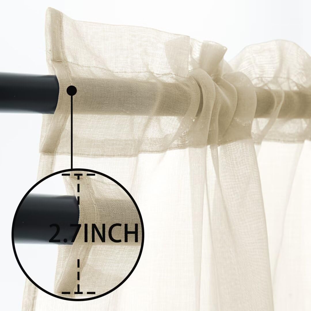 Youleyar rod-pocket curtains with easy-care instructions for quick refresh.