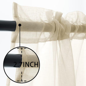 Youleyar rod-pocket curtains with easy-care instructions for quick refresh.