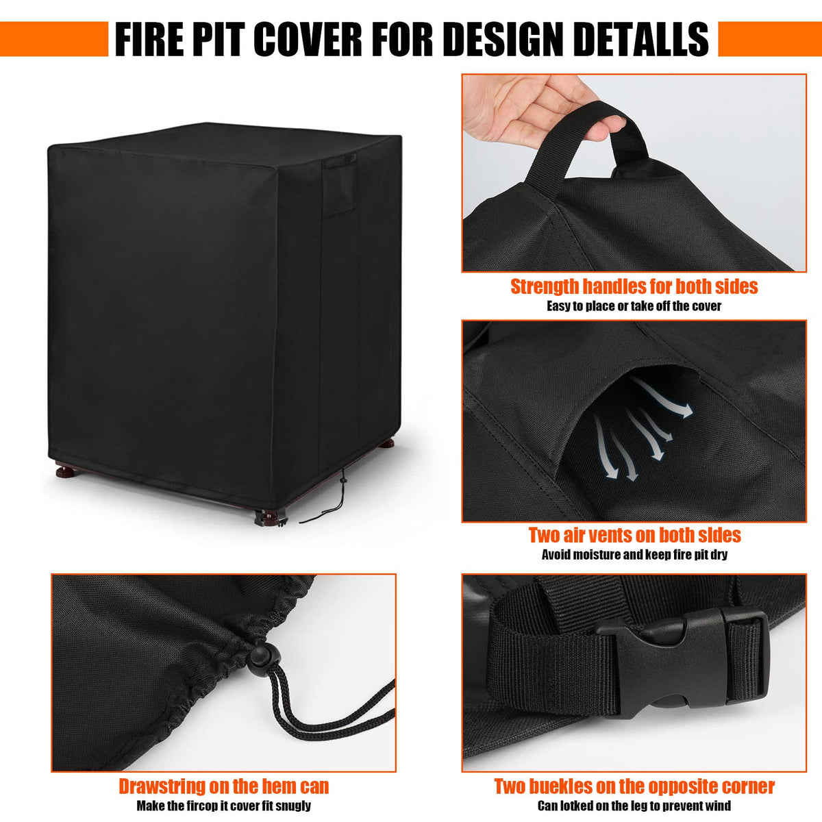 Youlvy 600D Oxford fabric with silver interior provides durable waterproof protection.