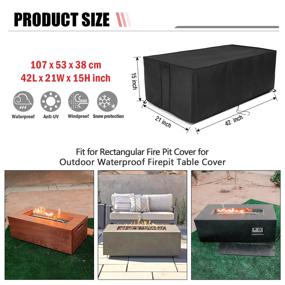 Youlvy handle-equipped fire pit cover allows quick installation and removal