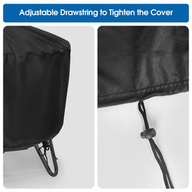 Youlvy Fire Pit Cover Round 25 Inch features windproof drawstring for secure use.