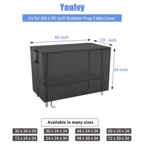 Youlvy 60x30-34 inch material close-up shows durable 420D fabric and waterproof performance