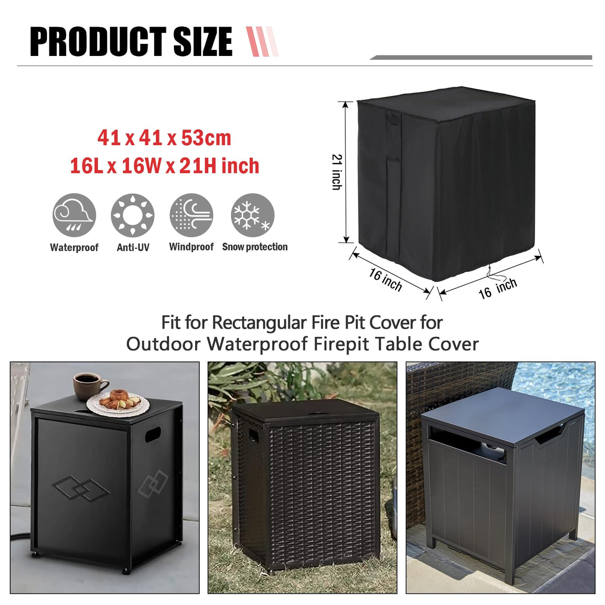 Youlvy cover with side handles for easy installation and removal.