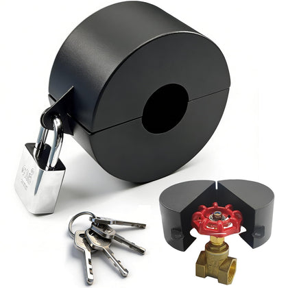 Young Dance gate valve lockout cover protects outdoor spigots from tampering.