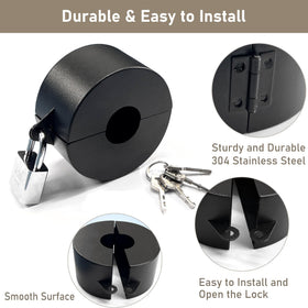Young Dance padlock-compatible lock installs easily without tools.